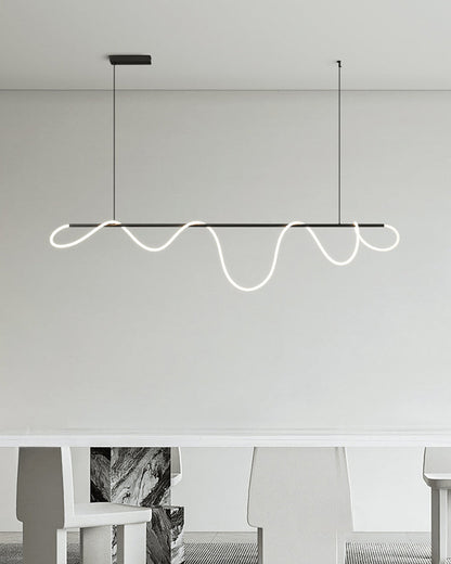 Adjustable Pendant Light Fixture with Remote Dimming 43 in Silicone LED for Kitchen Island Dining Table Modern Hanging Ceiling Lamp Gold Bla