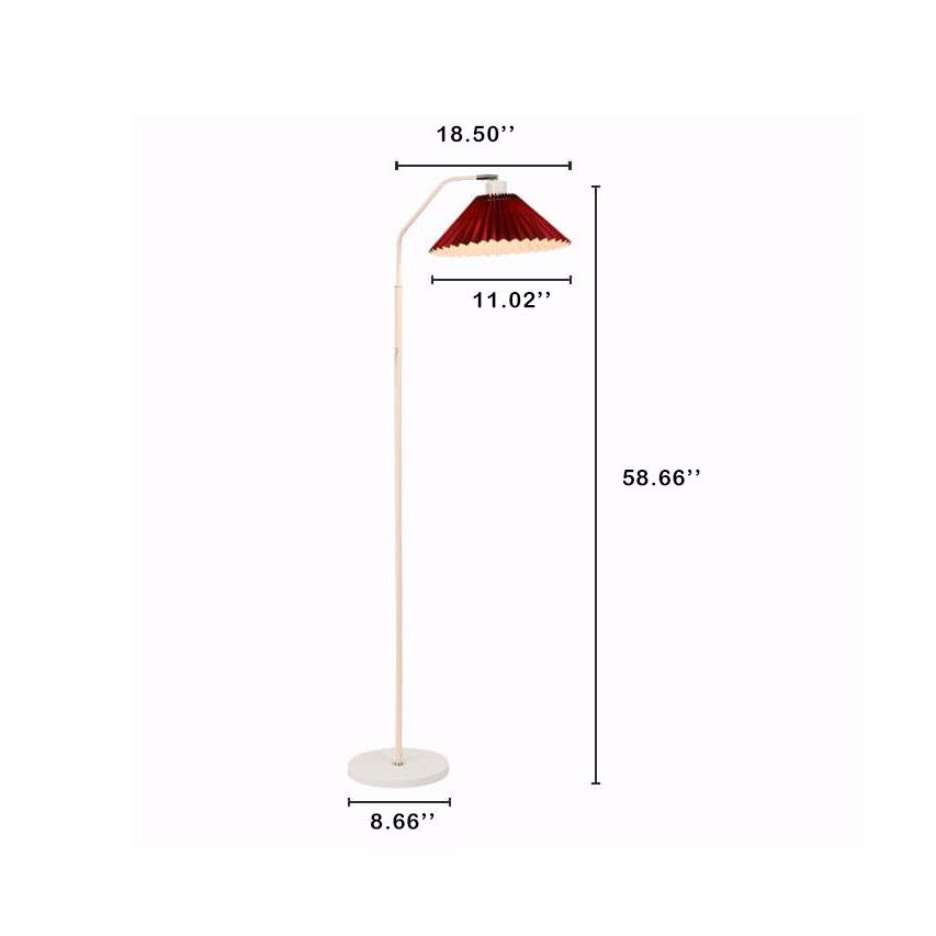 Tall Standing Lamp with Fabric Shade 59 in Adjustable 3-Color Temperature Plug-in Light for Living Room Bedroom Corner Reading Scandinavian