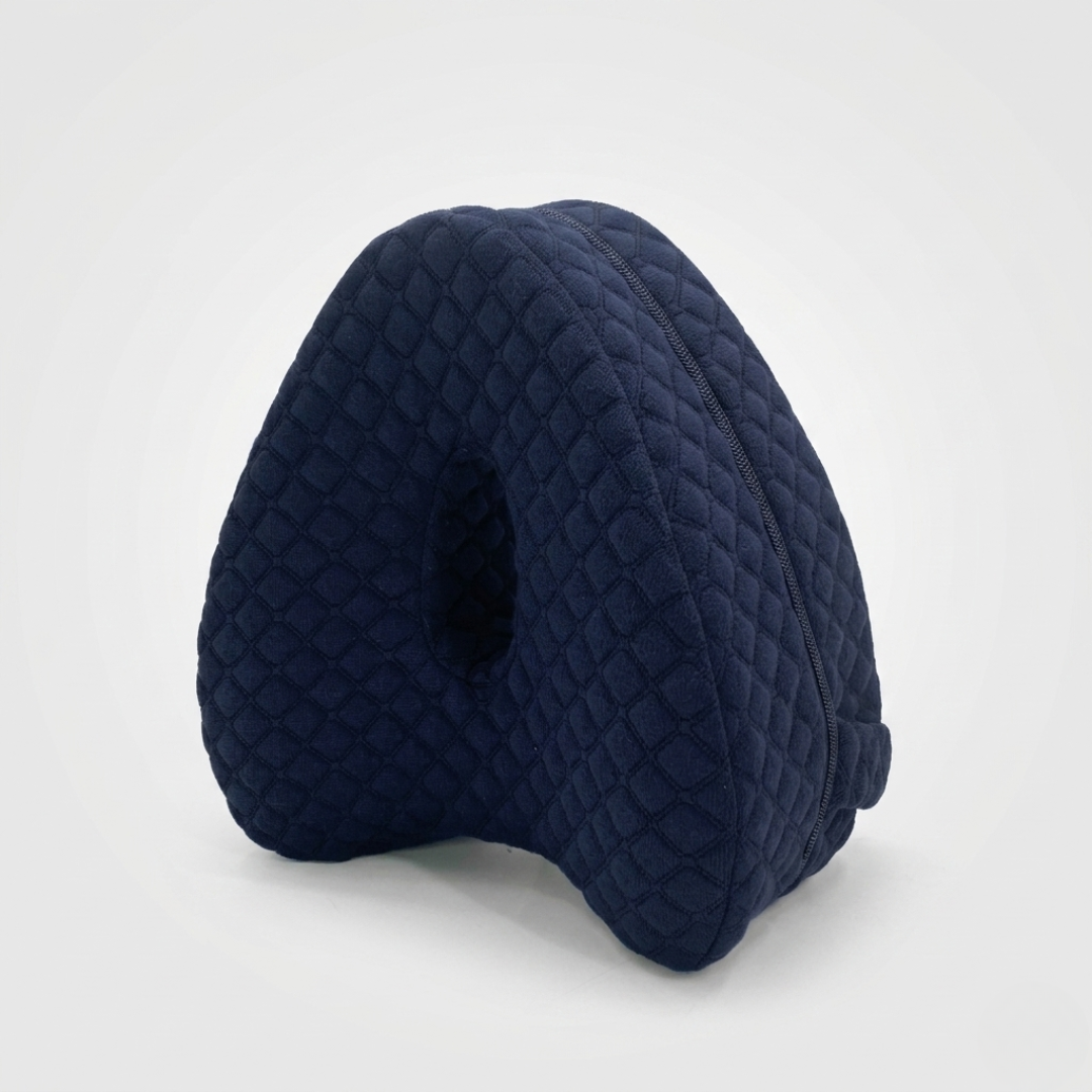 Ergonomic Knee Cushion for Side Sleepers – Contoured Hip Alignment Support Pillow with Adjustable Strap – Breathable Memory Foam for Lower