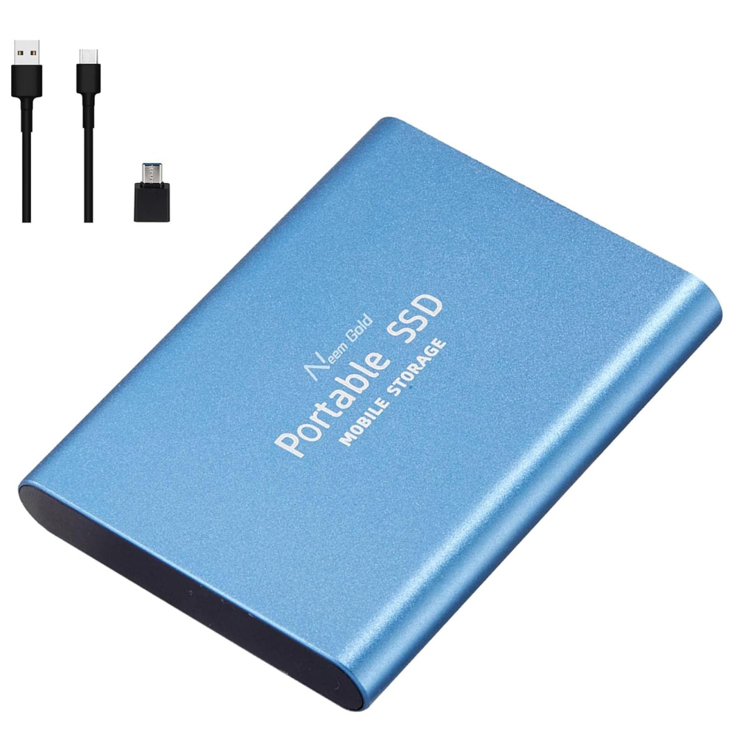 SSD portable USB, vitesse de lecture 1050 Mo/s, capacité de stockage 1 To, boîtier résistant aux chocs pour Mac, Windows, Android, jeux et sauvegarde