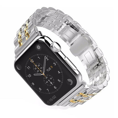 Metal Band and Protective Case Bundle for 38-44mm Apple Watch