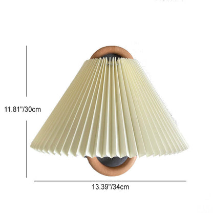 Sconce Light Fixture Wooden Frame Cloth Shade E12 Socket Flexible Install for Bedroom Living Room Hallway Apartment Home