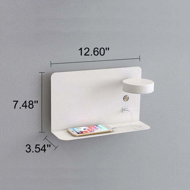 LED Wall Sconce 13 in Iron Acrylic Fixture Bedroom Bedside Hardwired Ambient Lighting Reading Task Lamp Hallway 12W 1200 Lumen Contemporary