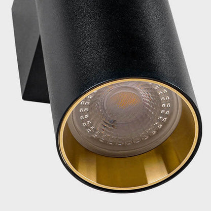 Up-Down LED Wall Light Fixture in Gold, Black or White Aluminum for Hallway, Bedroom & Living Room