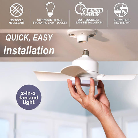 Innovant | Ventilateur de plafond moderne avec éclairage LED lumineux et télécommande | Double fonctionnalité pour un confort accru