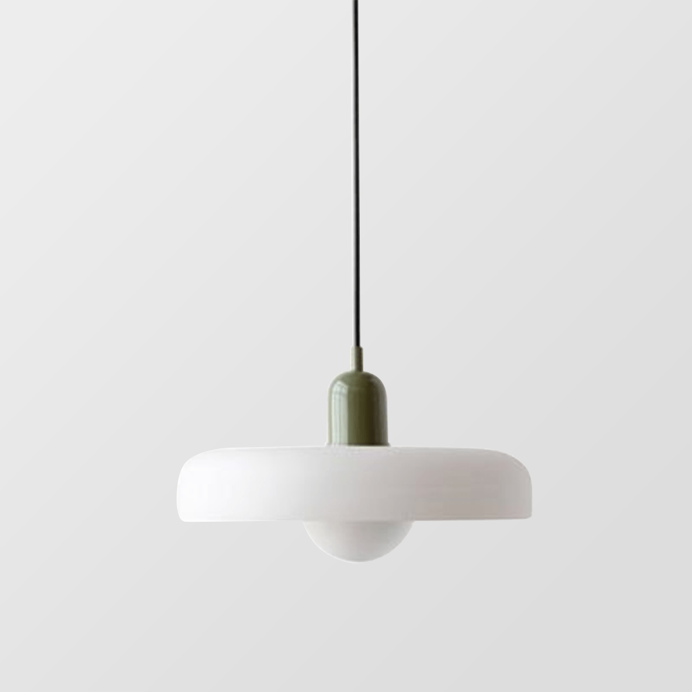 Art Glass Dome Pendant Light Fixture with Adjustable Cord for Kitchen Island Dining Room Bedroom | Modern Round Ceiling Hanging Lamp