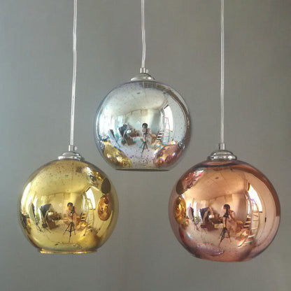 Hanging Ceiling Fixture with Multicolor Glass Shade and Height-Adjustable Cord for Kitchens, Dining Areas, Bars, and Cafés