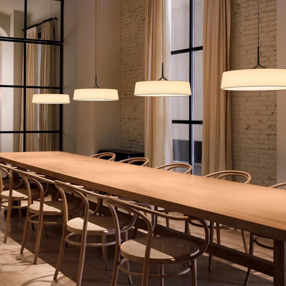 Suspension luminaire LED en métal de 46 cm de diamètre avec cordon ajustable pour comptoir de cuisine et coin repas