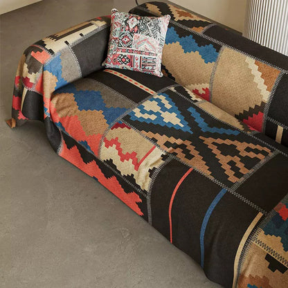 Housse de canapé Sierra - Motif style sud-ouest, protège-canapé durable