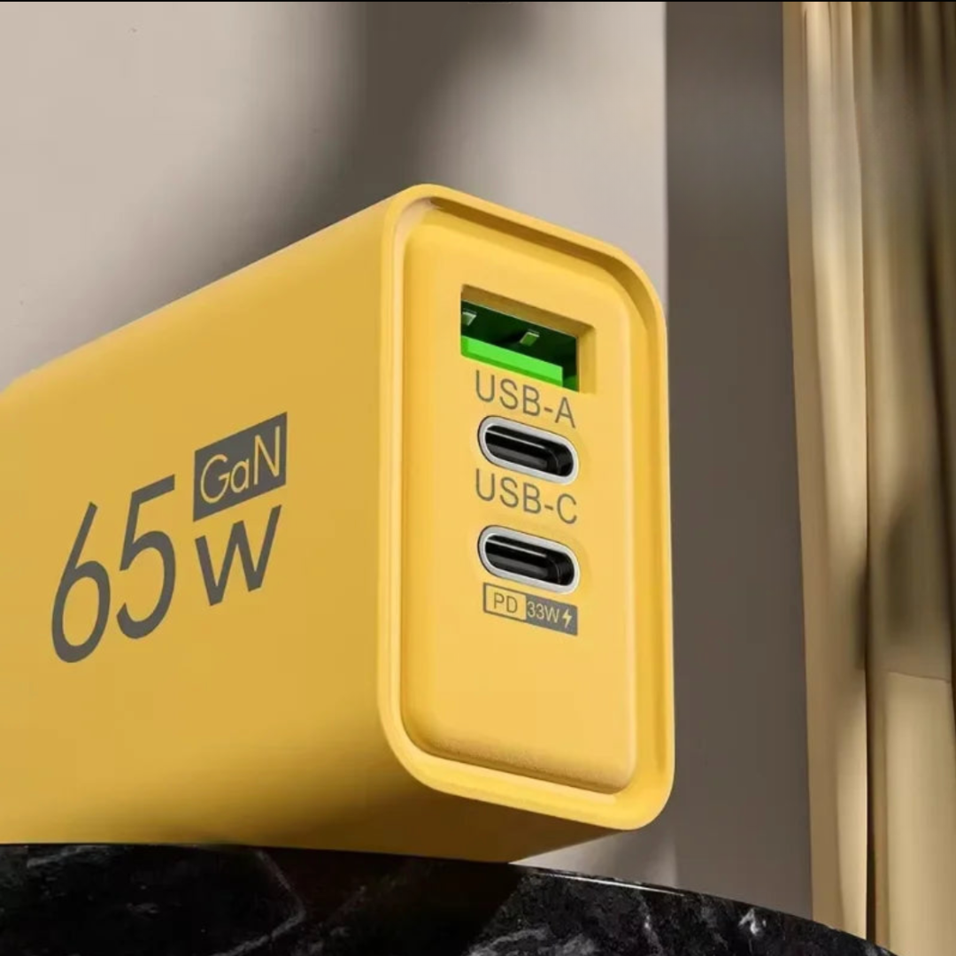Multi-Port USB Wall Adapter with GaN Technology – Fast Charging for Phones, Tablets & Laptops