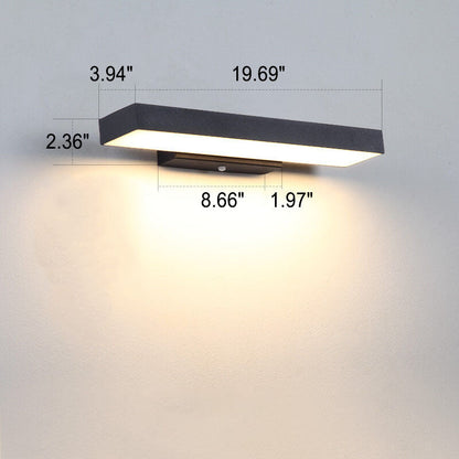 Outdoor Motion Sensor LED Wall Light - Slim Waterproof Porch Sconce for Entryway, Patio & Garage