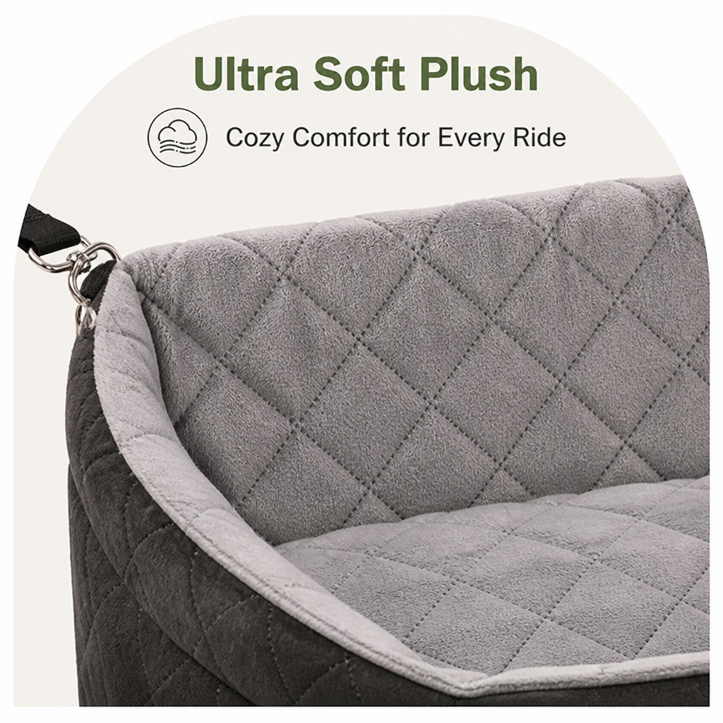 Ortekor Washable Plush & Non-Slip Car Seat Booster