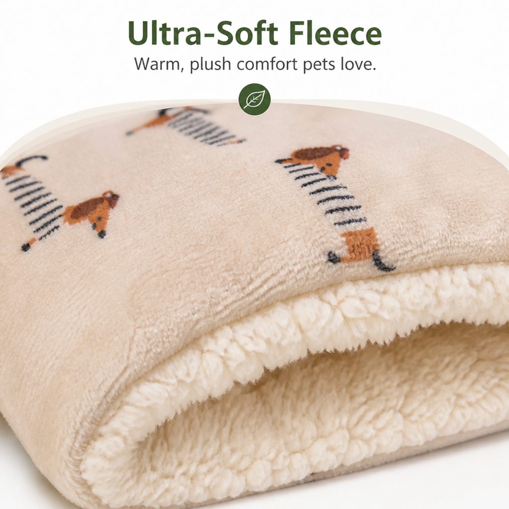 Ortekor Double-Sided Fleece & Machine Washable Dog Bed