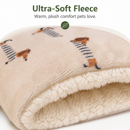 Ortekor Double-Sided Fleece & Machine Washable Dog Bed