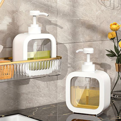 Countertop Liquid Soap Pump Bottle 11 oz Capacity ABS Plastic Modern Nordic Style for Hand Wash Dish Soap Kitchen Bathroom Sink