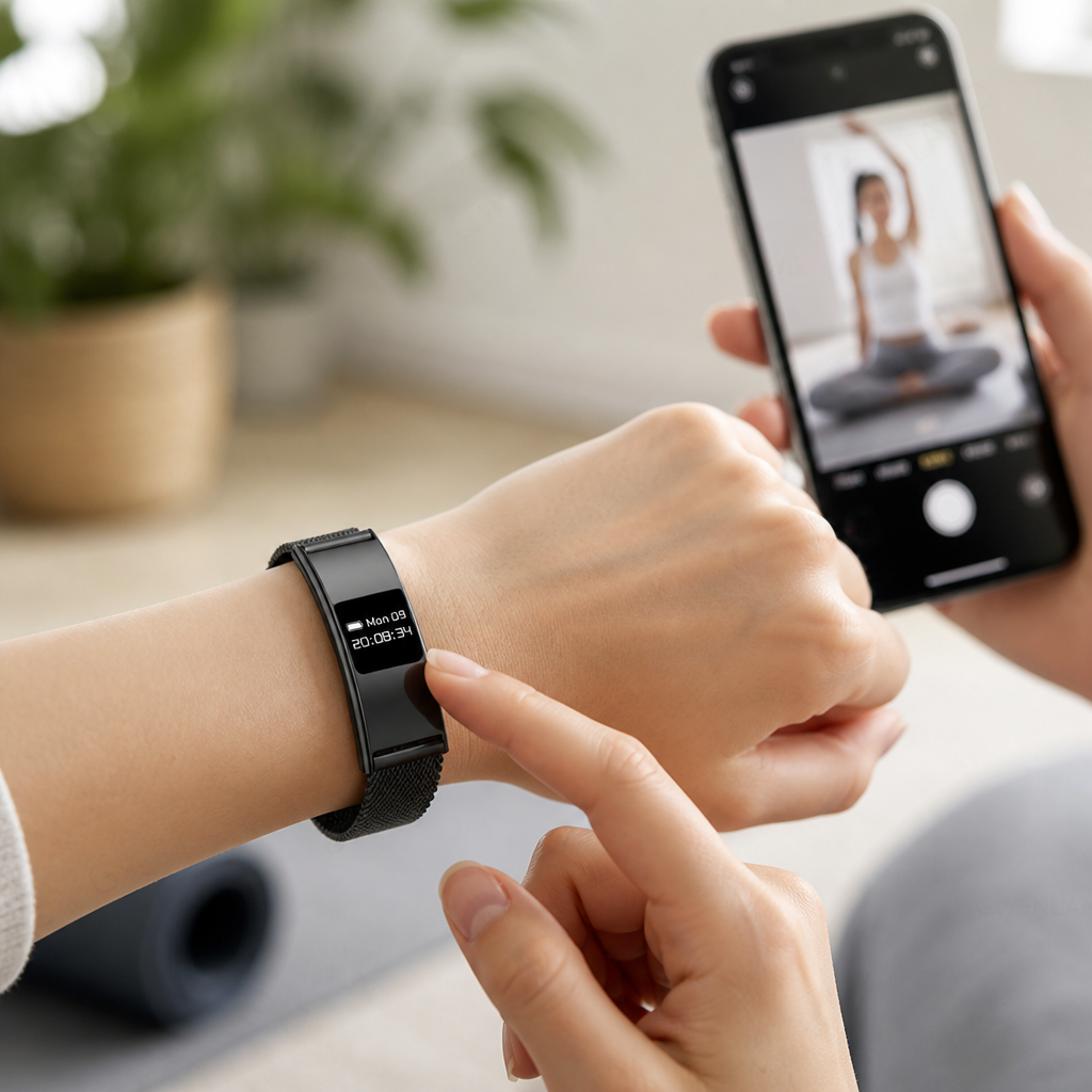 Bracelet connecté étanche IPX8 en alliage de zinc