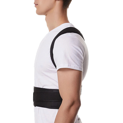 Adjustable Upper Back Straightener with Shoulder Straps for Alignment and Lumbar Relief – Unisex Posture Corrector with Breathable Mesh