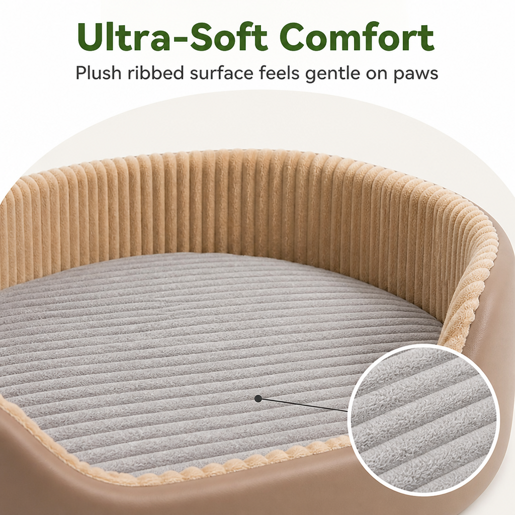 Ortekor Orthopedic High-Density Sponge Dog Bed (Removable Washable Cover)