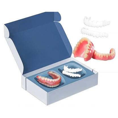 Removable Cosmetic Teeth Veneers for Adults – Instant Smile Enhancer with Silicone Liner, Reusable Snap-On Dental Cover for Natural Look