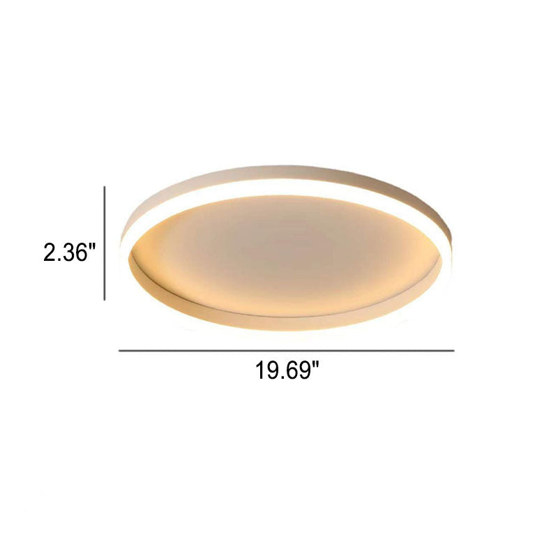 20 in Dimmable LED Ceiling Light with Remote Iron & Acrylic Fixture for Bedrooms Hallways Living Rooms Modern Low-Profile Design