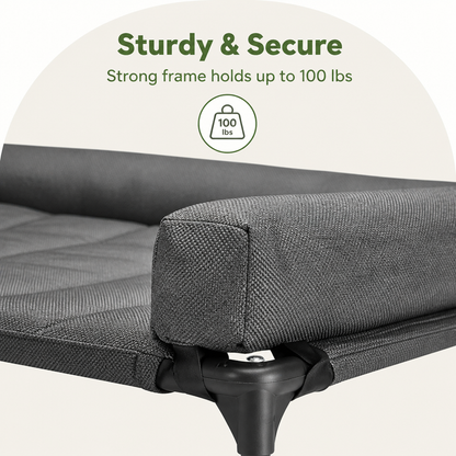 Ortekor Elevated Cooling Mesh Dog Bed (Removable Pillow-Top)