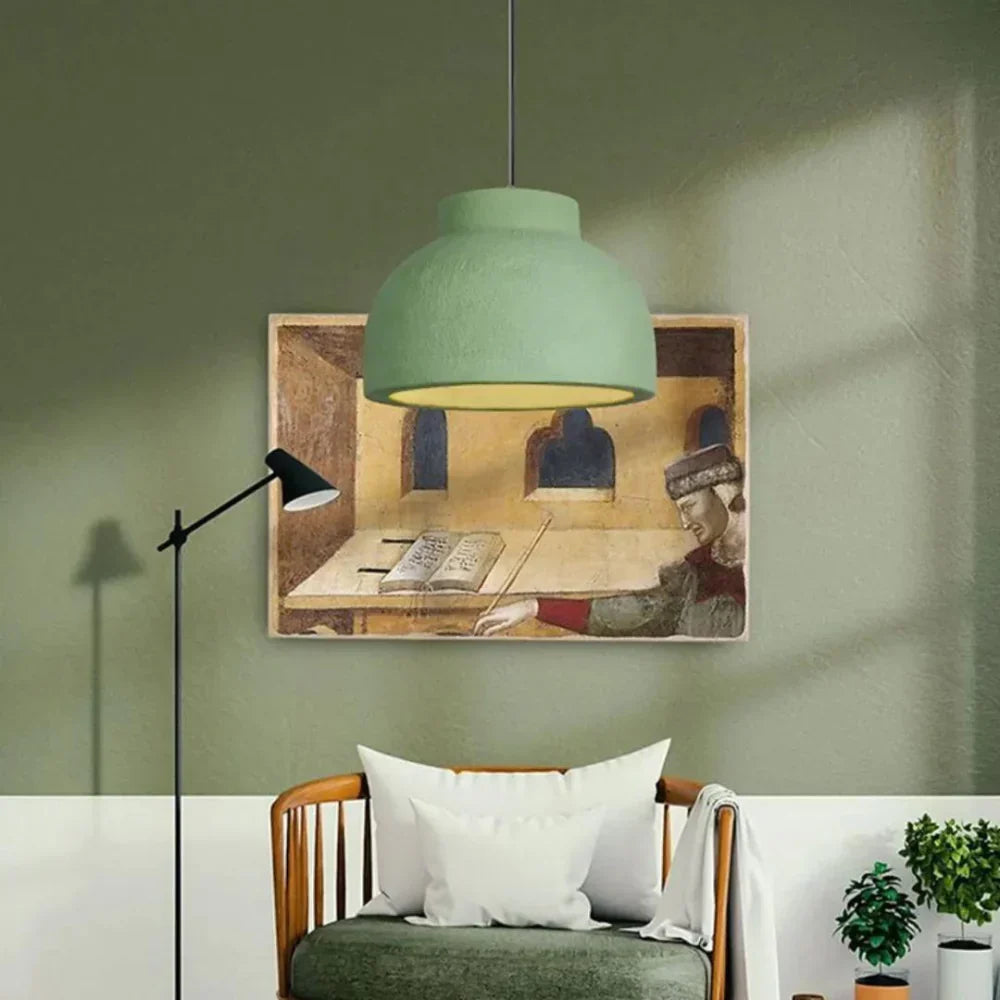 Plafonnier dôme 15 ou 23 pouces avec abat-jour en polystyrène blanc pour salle à manger, îlot de cuisine, chambre à coucher, cordon réglable, culot E26, mini moderne