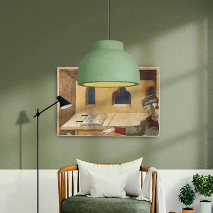 Plafonnier dôme 15 ou 23 pouces avec abat-jour en polystyrène blanc pour salle à manger, îlot de cuisine, chambre à coucher, cordon réglable, culot E26, mini moderne