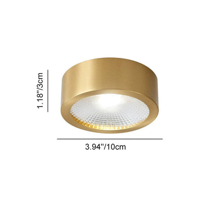 Slim-Profile Circular LED Ceiling Light – Brushed Copper Finish for Entryways, Bedrooms & Living Rooms