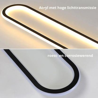 Plafonnier LED ovale extra-plat pour couloir, chambre, salon, cuisine, 12-24 pouces, température de couleur réglable, usage intérieur
