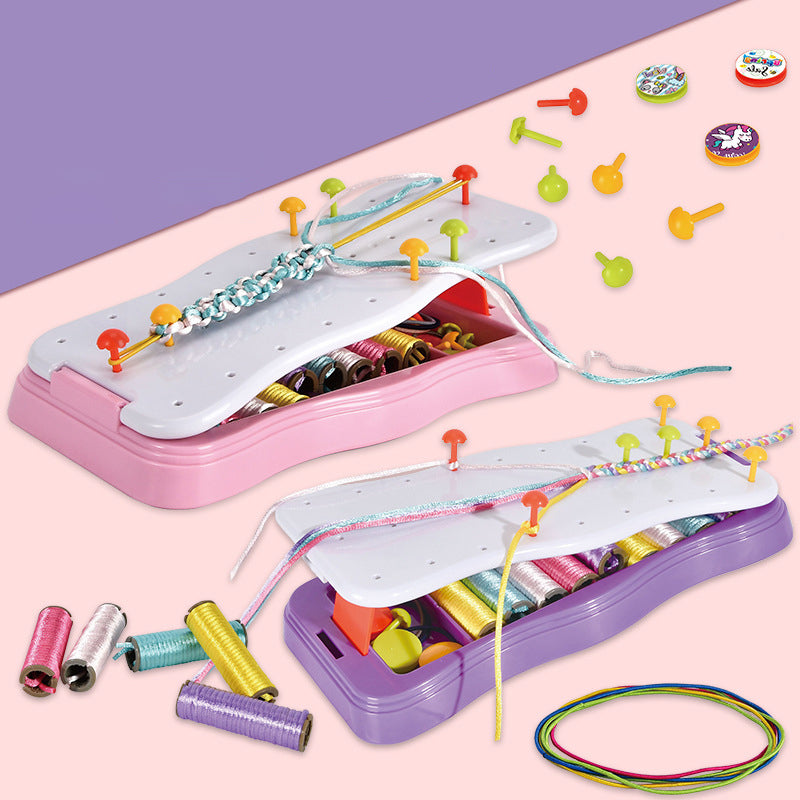 Kids' Friendship Bracelet Weaving Loom Kit – Creative Craft Set for Fine Motor Skills & Imaginative Play