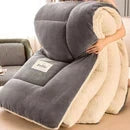 Plush Flannel Winter Comforter with Wool Fill – Extra Warm Quilted Bedding for Cold Nights