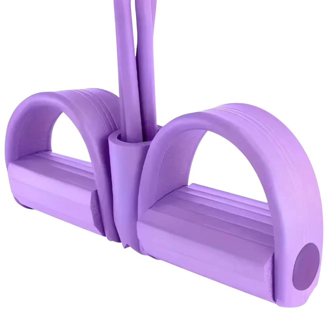 Resistance Band Pedal Exerciser with Foam Handles for Full-Body Strength Training at Home & Travel