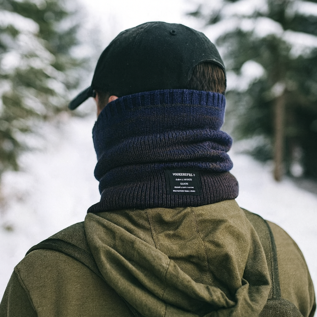 Fleece-Lined Knit Neck Warmer for Cold Weather Protection | Winter Scarf Gaiter for Men & Women | Thermal Neck Wrap for Outdoor Activities