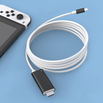 USB-C to HDMI Cable with Power Delivery Fast Charging – 6.6 ft Adapter Cord for Gaming Console, Phone, Tablet & Laptop Display Output