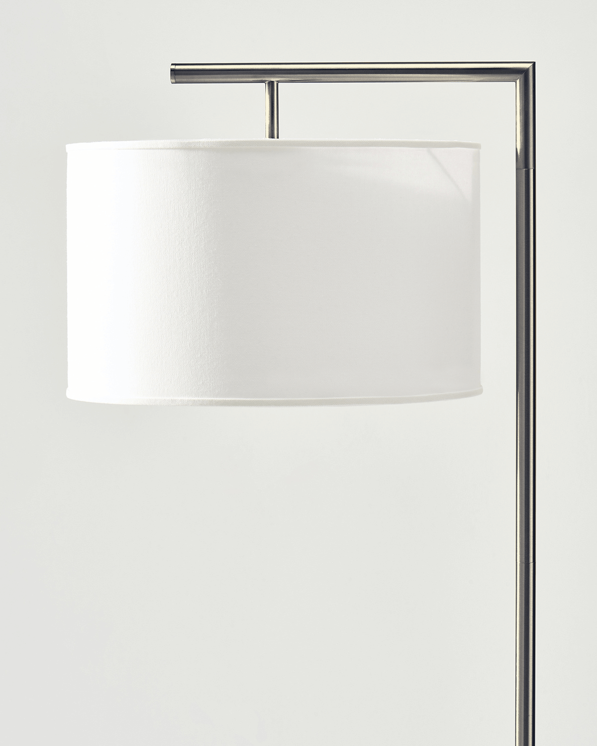Fabric Shade Standing Lamp 60-Inch Metal Frame LED Illumination Foot Switch Control Contemporary Black Antique Brass Satin Nickel Tall Uplig