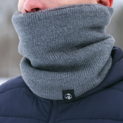 Fleece-Lined Knit Neck Warmer – Thermal Double-Layer Winter Scarf Gaiter for Cold Weather Running Hiking Commuting | 2-Pack Unisex Neck Wrap