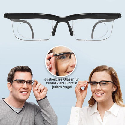 Adjustable Focus Reading Glasses Dial Vision for Men & Women | Variable Strength Eyewear for Close Up Work & Distance | Universal Fit