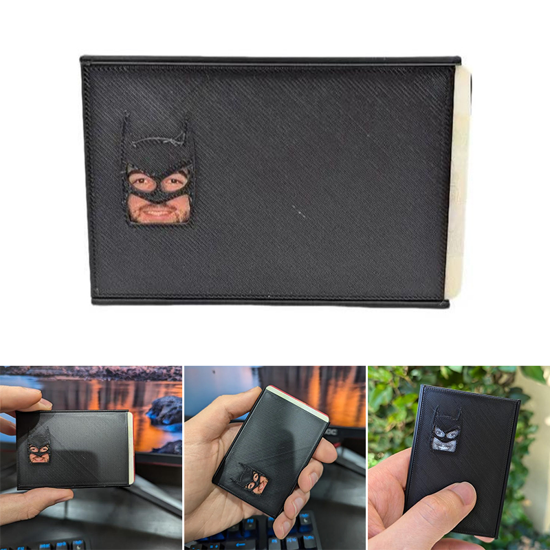 Superhero Mask ID Card Holder Cover for Driver License Credit Card Novelty Accessory for Work Office Social Events Conversation Starter Gift