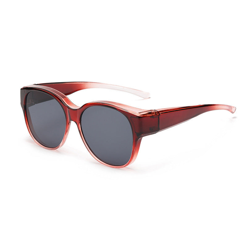 Polarized Over-Prescription Sunglasses UV400 Cat-Eye Wraparound Shades for Women & Men Driving Fishing Outdoor