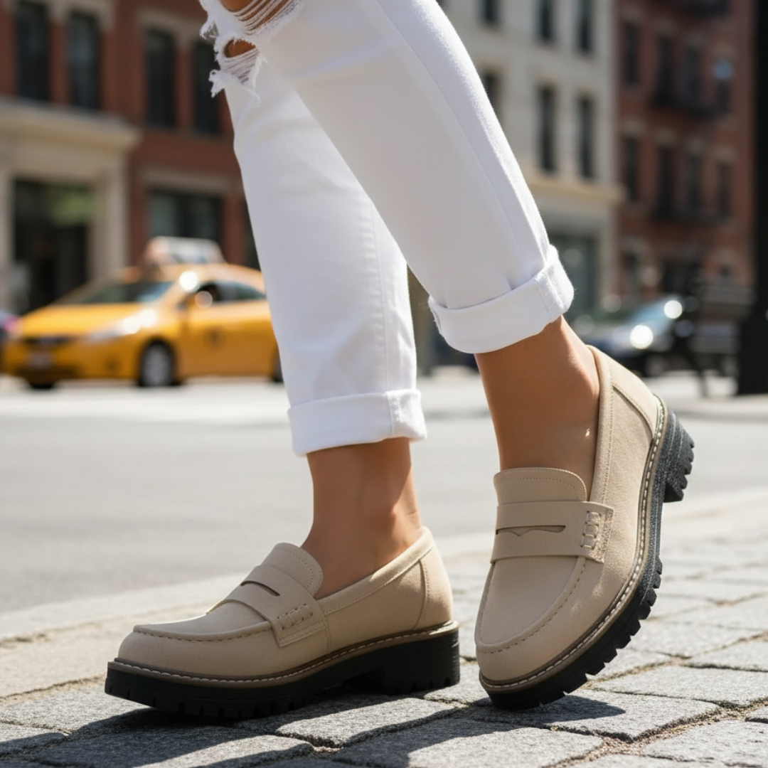 Cushioned Slip-On Shoes with Arch Support & Non-Slip Sole for All-Day Comfort – Women's & Men's Casual Loafers for Walking, Work, Travel