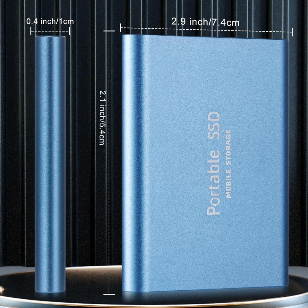 SSD portable USB, vitesse de lecture 1050 Mo/s, capacité de stockage 1 To, boîtier résistant aux chocs pour Mac, Windows, Android, jeux et sauvegarde