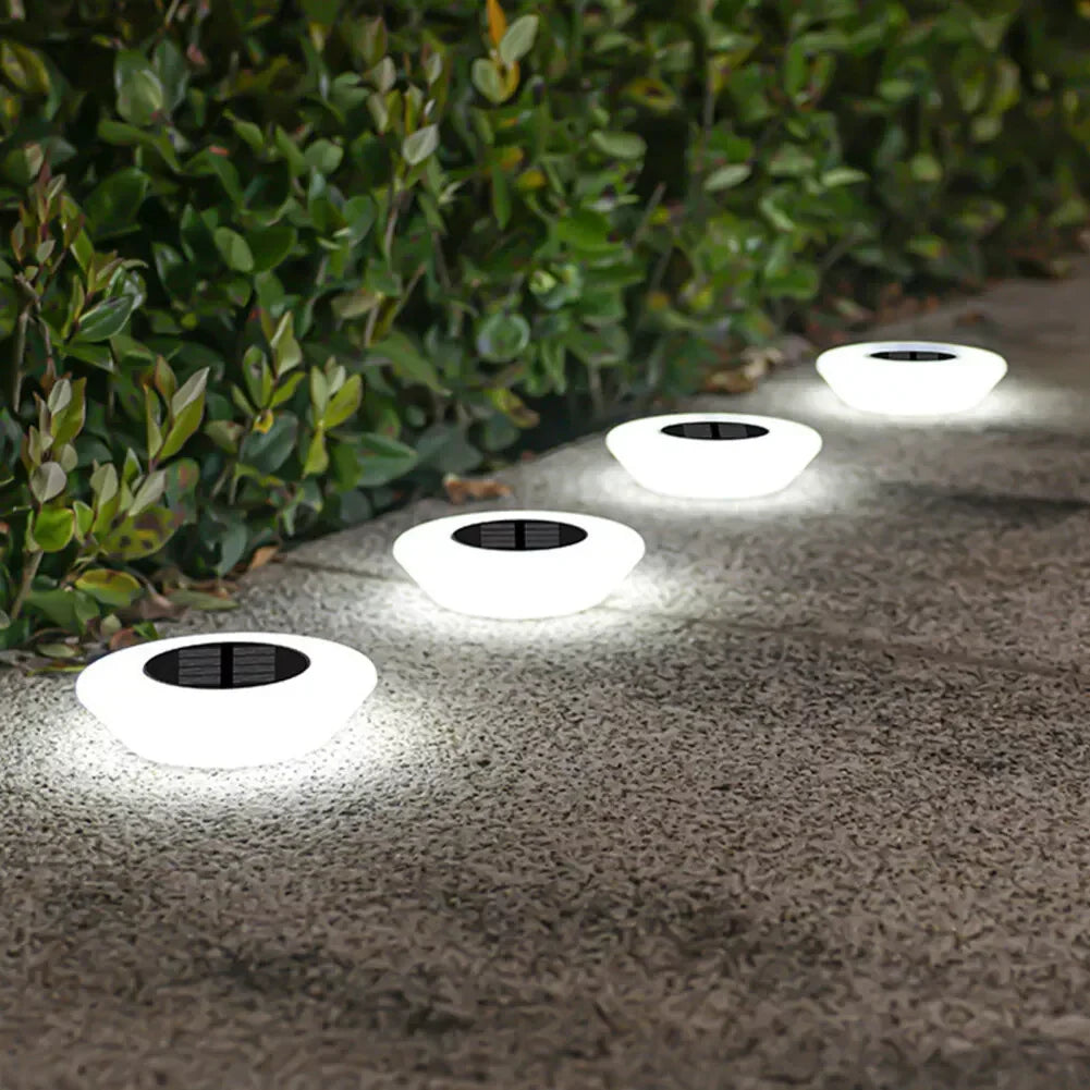 Solar Ground Lights for Pathways & Lawns – Weather-Resistant LED In-Ground Garden Markers, Auto On/Off Dusk Sensor