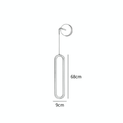Vertical LED Sconce Light 27 Inch Contemporary Adjustable Color Temperature Fixture for Hallways Bedrooms Living Rooms Modern Acrylic Shade