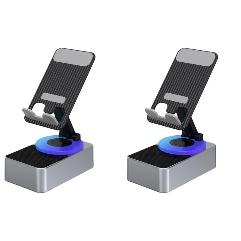 Rotating Wireless Speaker Phone Stand with 40mm Subwoofer & 360° Swivel for Smartphones & Tablets