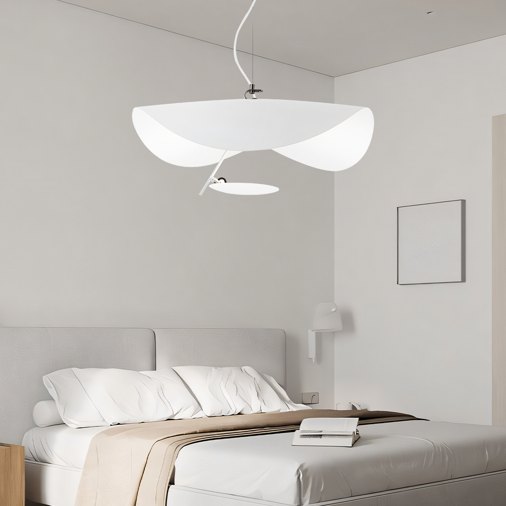 Modern LED Overhead Fixture 17W Metal Hanging Light Black White Gold for Kitchen Dining Room Bedroom Ceiling Mounted