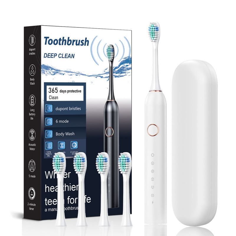 Rechargeable Sonic Toothbrush with 6 Cleaning Modes IPX7 Waterproof Electric Toothbrush 40000 VPM for Daily Oral Care Adults Dental Hygiene