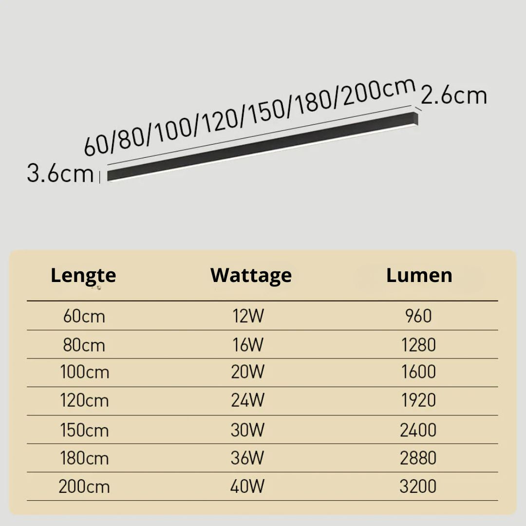 Plafonnier LED linéaire à montage encastré de 47 pouces, luminaire noir pour chambre, salon, couloir, éclairage domestique minimaliste contemporain