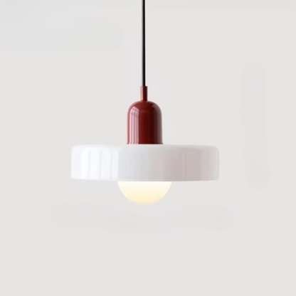 Two-Tone Glass Drop Ceiling Light Fixture for Kitchen Island Dining Room Modern Hanging Lamp