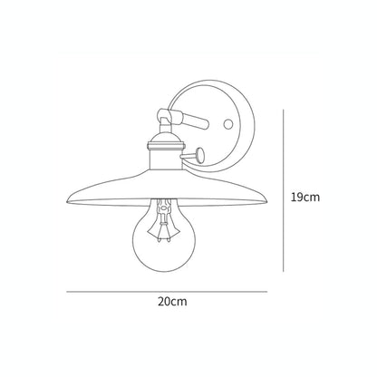 Applique murale arrondie en bois et métal, douille E27, éclairage d'accentuation minimaliste de 8 pouces pour chambre, entrée, hall, couloir, luminaire organique moderne, usage intérieur