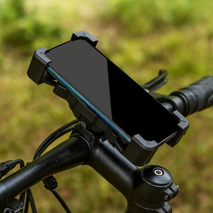 Support de téléphone rotatif pour guidon de vélo – Support de smartphone ajustable à 360° pour vélo, moto et vélo électrique – Fixation universelle pour iPhone
